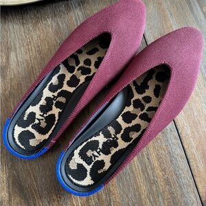 Rothy's Burgundy and Cobalt Women's Flats
